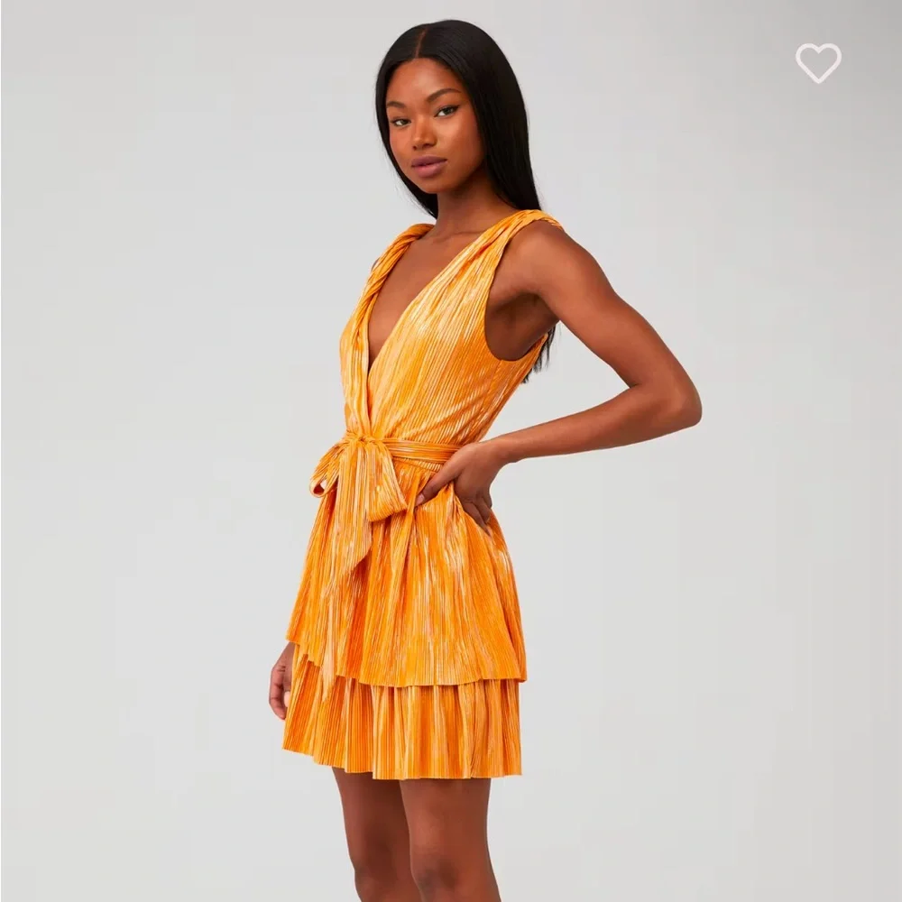 SABINA MUSAYEV Alma Dress Mandarin Size Medium - Picture 3 of 4